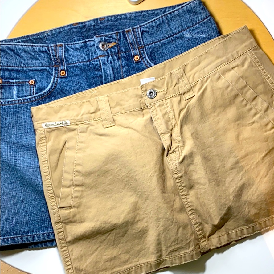 Lucky Brand Vintage 2000 Tan  Jean Skirts Bundle